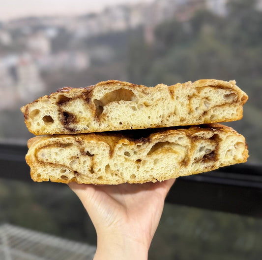 Half Cinnamon Roll Focaccia